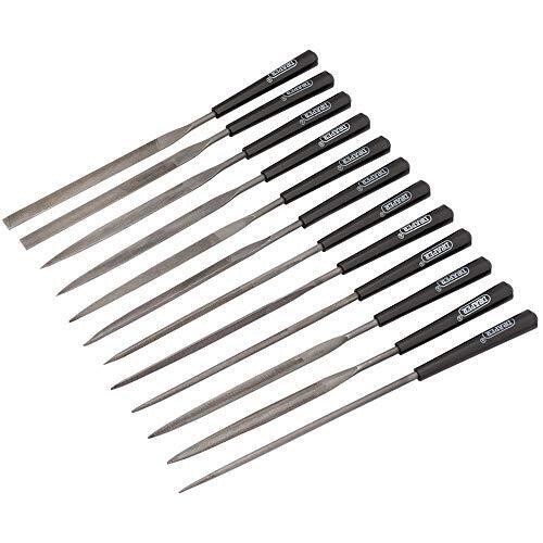 Draper Tools 4884/12D Needle file set, blu, 140 mm, confezione da 12 pezzi
