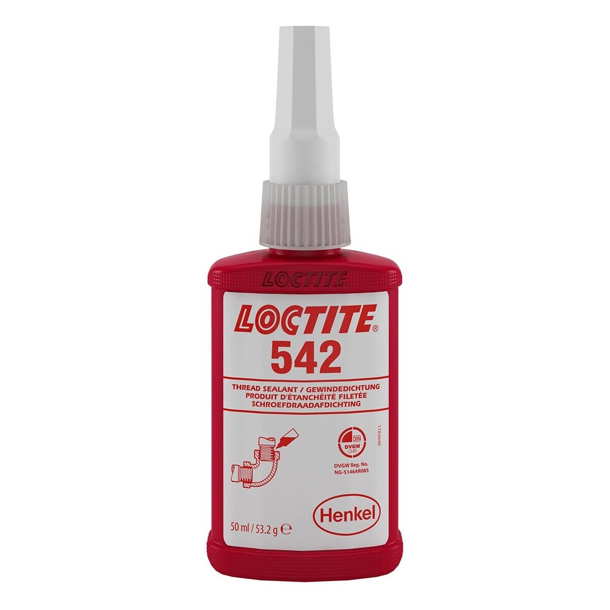 LOCTITE 542 50 ML. SIGILLANTE SIGILLA FILETTI RACCORDI TUBAZIONI IDRAULICHE