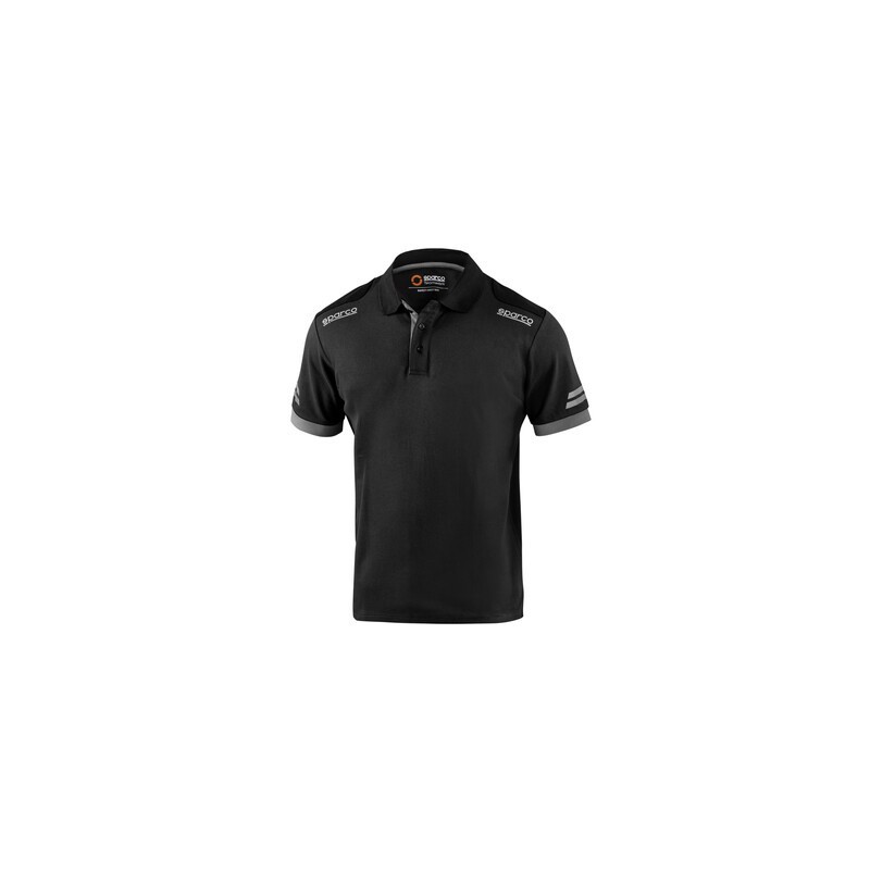 SPARCO POLO TOLEDO BLACK GREY TG XS