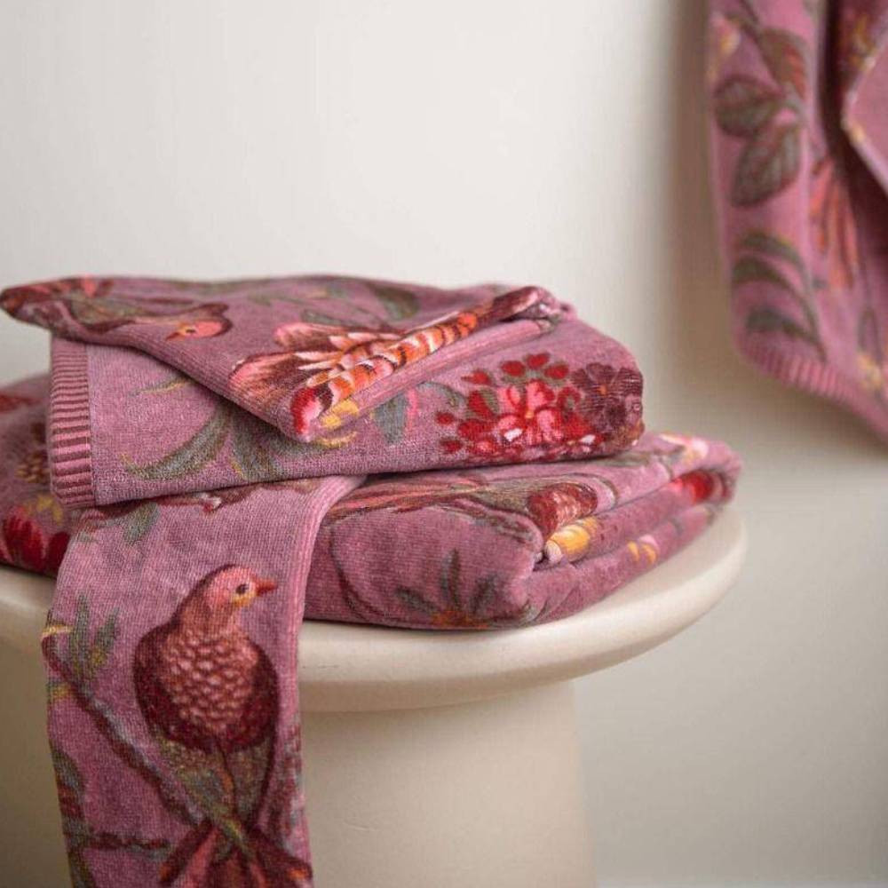 Set 1+1 asciugamano e ospite PIP STUDIO Secret Garden malva
