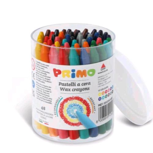 Cf 48 Pastelli Cera 4x12 Colori