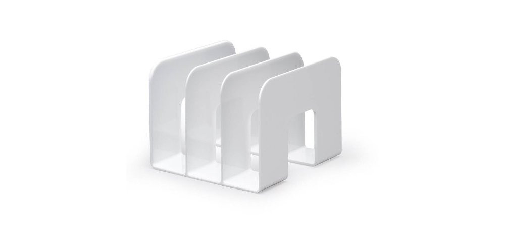 Durable Trend Catalogue Stand with 3 Compartments - White