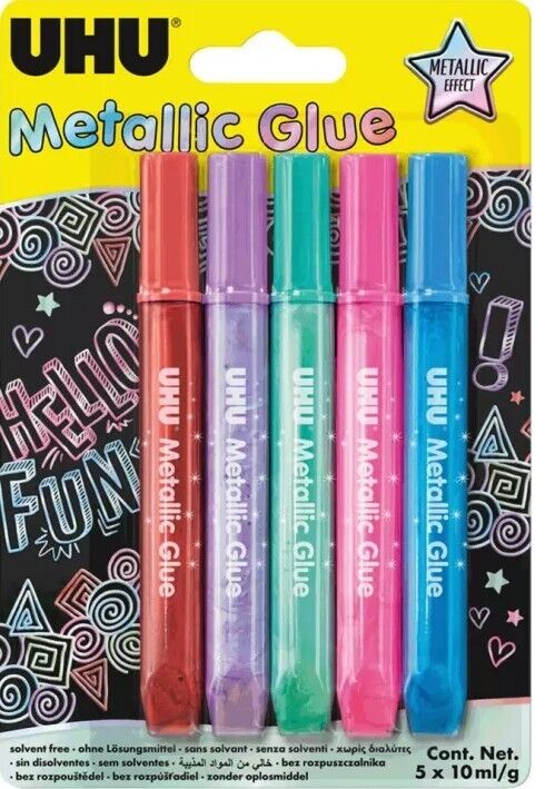 Colla Glitter Metallic UHU  5x10ml