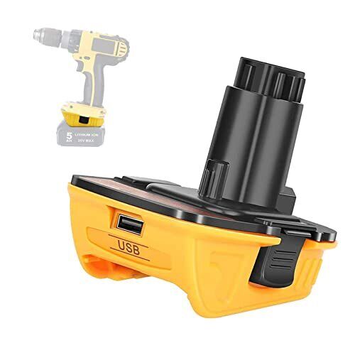 Sostituzione Dewalt 20V DCA1820 con adattatore USB compatibile con Dewalt 18V, c