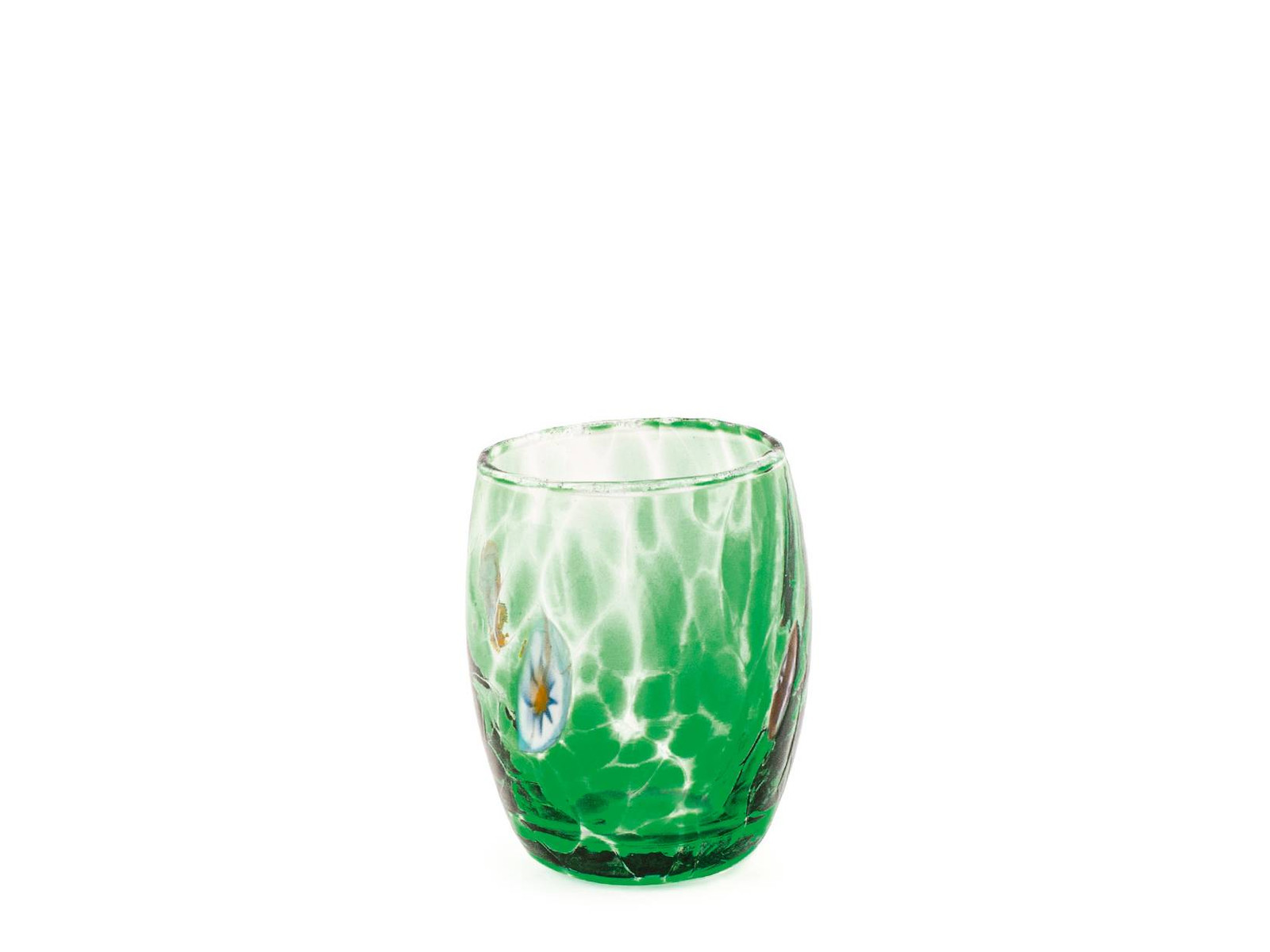 H&h stile Veneziano Set 6 Bicchieri In Vetro, Multicolore, cl 5 Assortiti