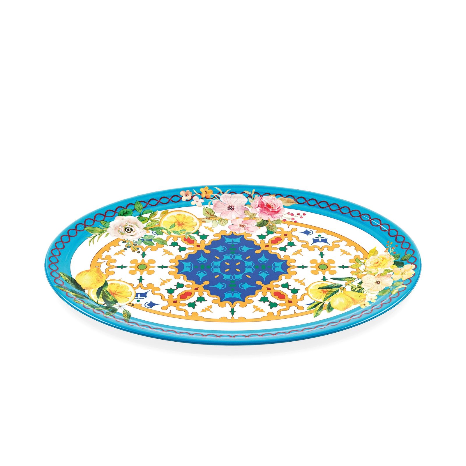 GUZZINI GUZZINI Vassoio Ovale Grande Flower & Lemon Melamina Table Decor