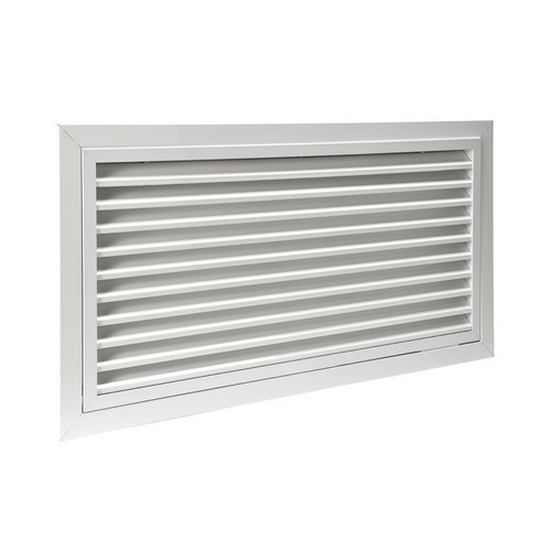 GRIGLIA DI RIPRESA PORTAFILTRO AD ALETTE FISSE AlL RAL9016 mm 500 x 500