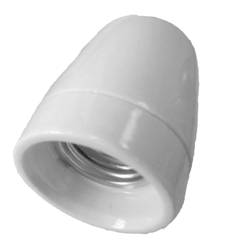 PORTALAMPARI CERAMICO VINTAGE BIANCO E27 (g4I)