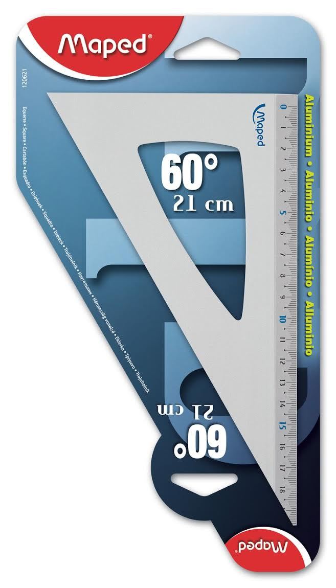 Maped 21cm 60 Alluminio Set Quadrato Scuola Matematica