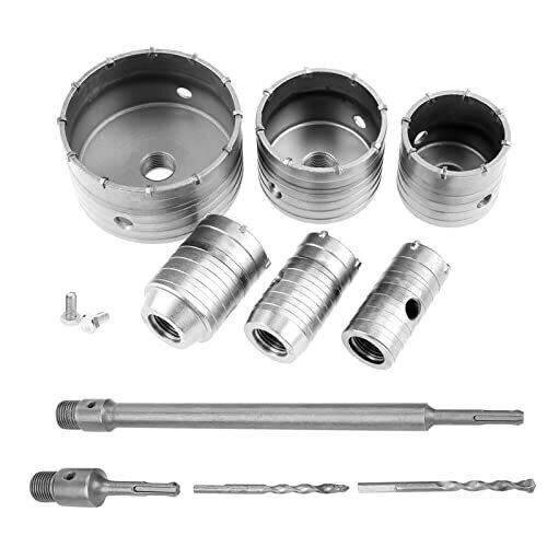 Set di 10 Pezzi Frese a Tazza carotatrice, carotatrice muro punte SDS (A9s)