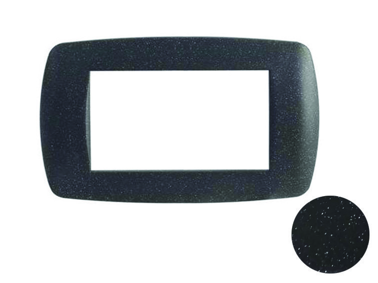PLACCA 4 POSTI MILLENNIUM NERO FLASH  4 posti  mm.148x84h. (7844.T.N)    MARL...
