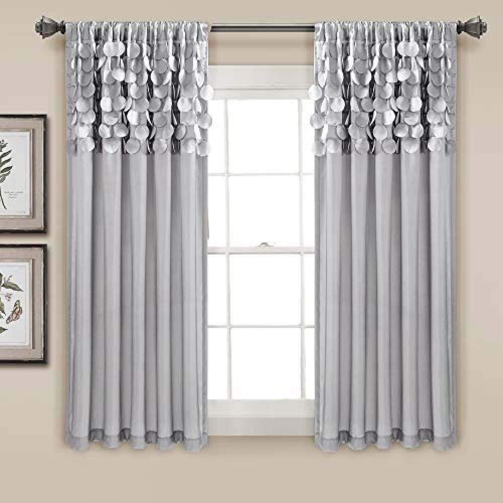 (TG. 38.1L x 61A cm (1 Pannelli)) Lush Decor Circle Dream - Set di tende per fin