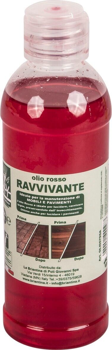 Olio Ravvivante Rosso 250ml DIY – Legno, Mobili, Pavimenti, Lucidante
