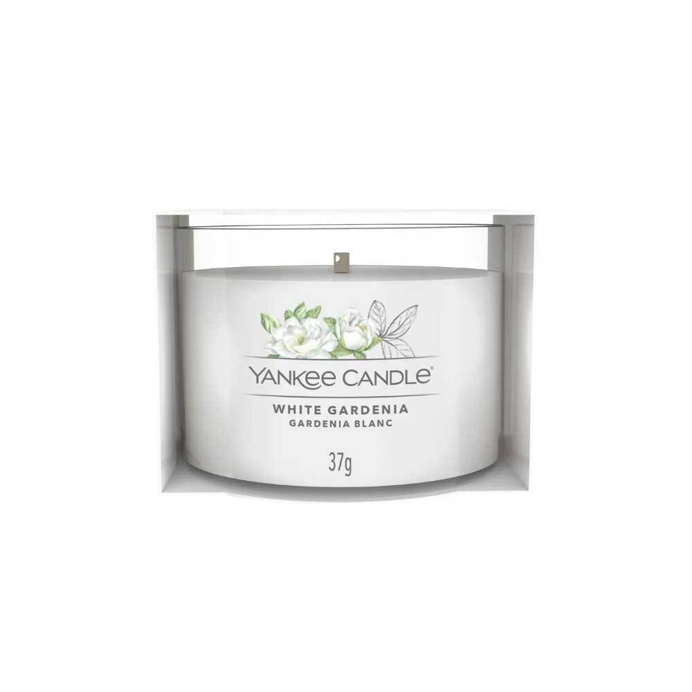 YANKEE CANDLE CANDELA VOTIVE IN VETRO SINGOLA WHITE GARDENIA
