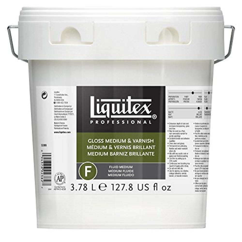 (TG. Flüssige Medien) Liquitex Gloss fluido acrilico medio & vernice-1 gallone