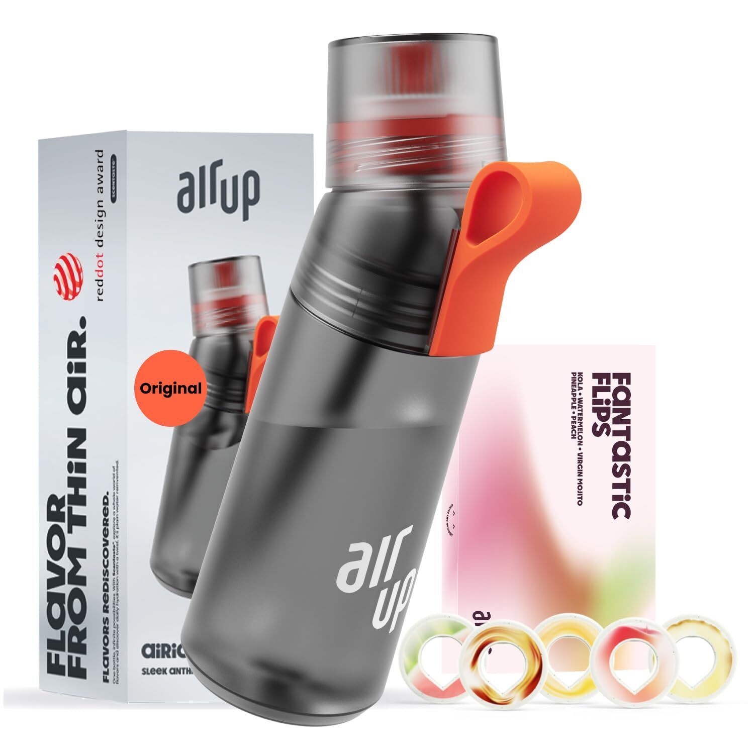 AIR UP® Borraccia Gen2 originale starter pack con cialde 5 gusti I Borraccia da