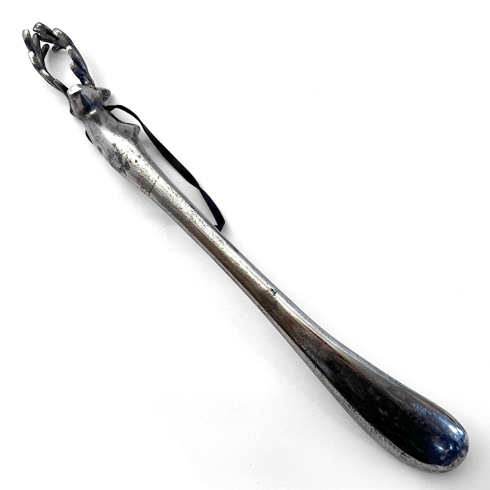 Long-Handled Aluminum Stag Head Shoe Horn