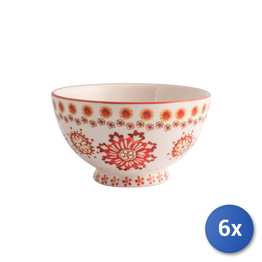 6x H&h Mariasole Scodelle, Ceramica, Multicolore, Cc500 fantasia 4