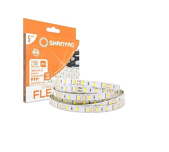 SHANYAO - ROLLA 5 MT STRIP LED 12V 24W L.C.