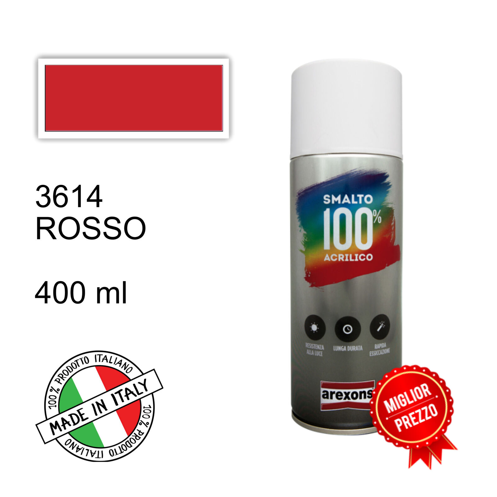 BOMBOLETTA AREXONS SPRAY 3614 Rosso SMALTO 100% ACRILICO