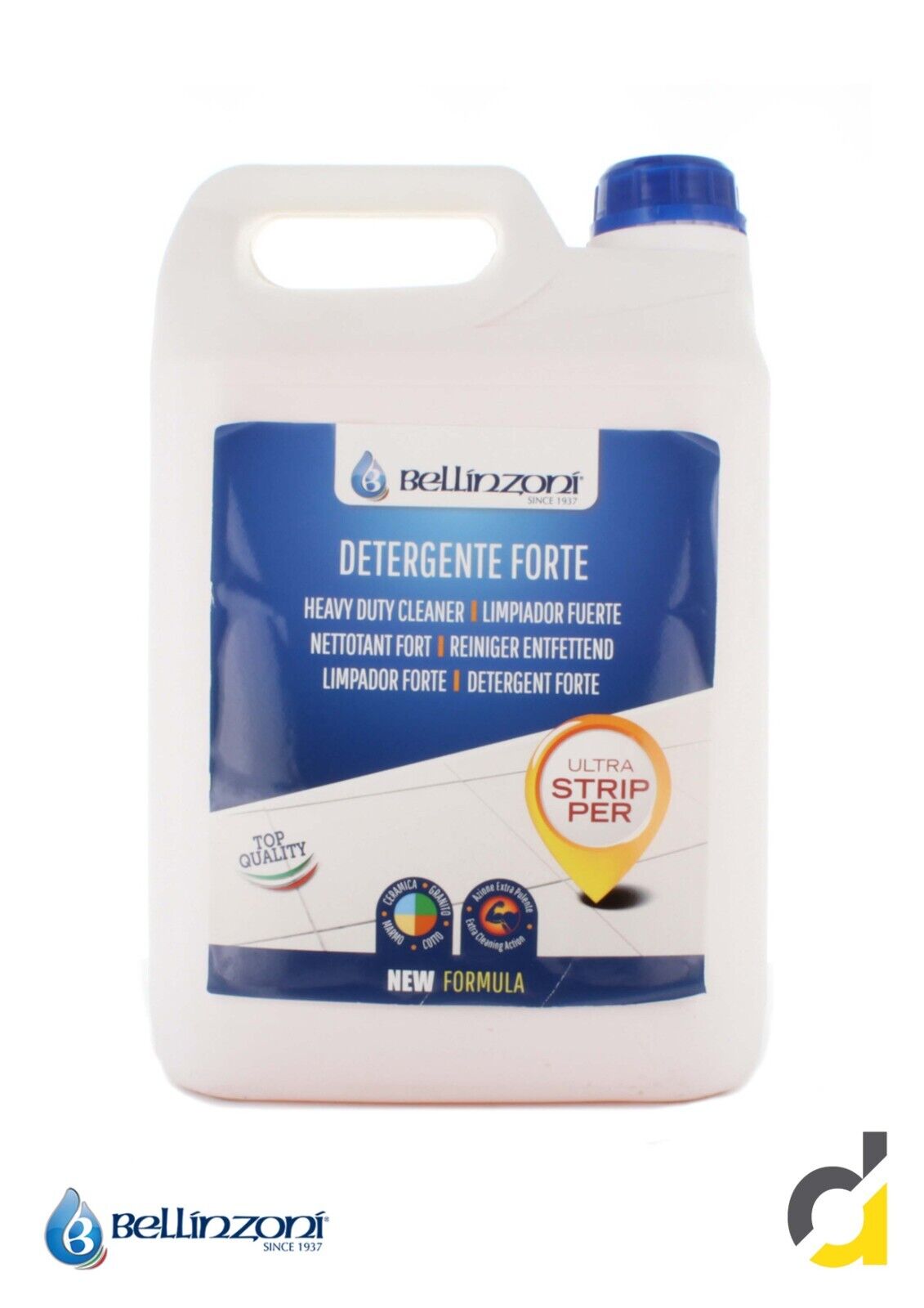 BELLINZONI ULTRA STRIPPER Detergente Sgrassante per pavimenti in marmo gres LT.5