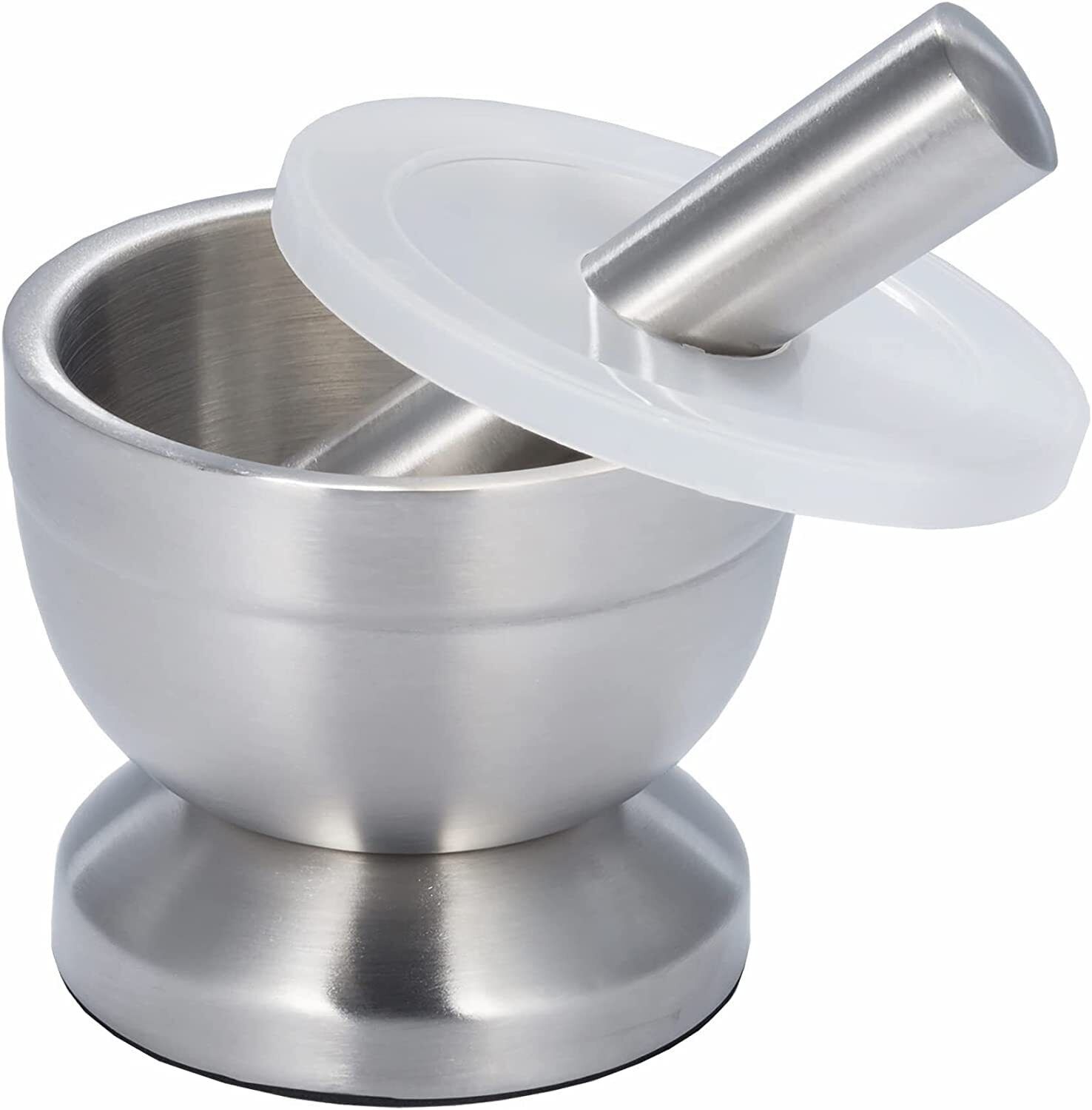 Mortaio in acciaio inox con pestello, adatto per alimenti, Pestle and Mortar ...