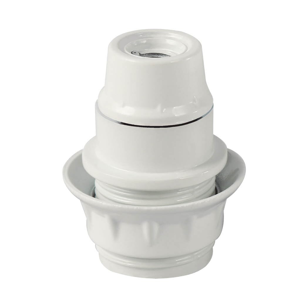 PORTALAMPARI BAQUELITA SEMIROSCATO E14 BIANCO (n5K)