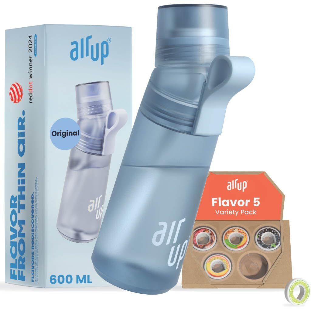 AIR UP® Borraccia Gen2 originale starter set con cialde 5 gusti I Borraccia da 6