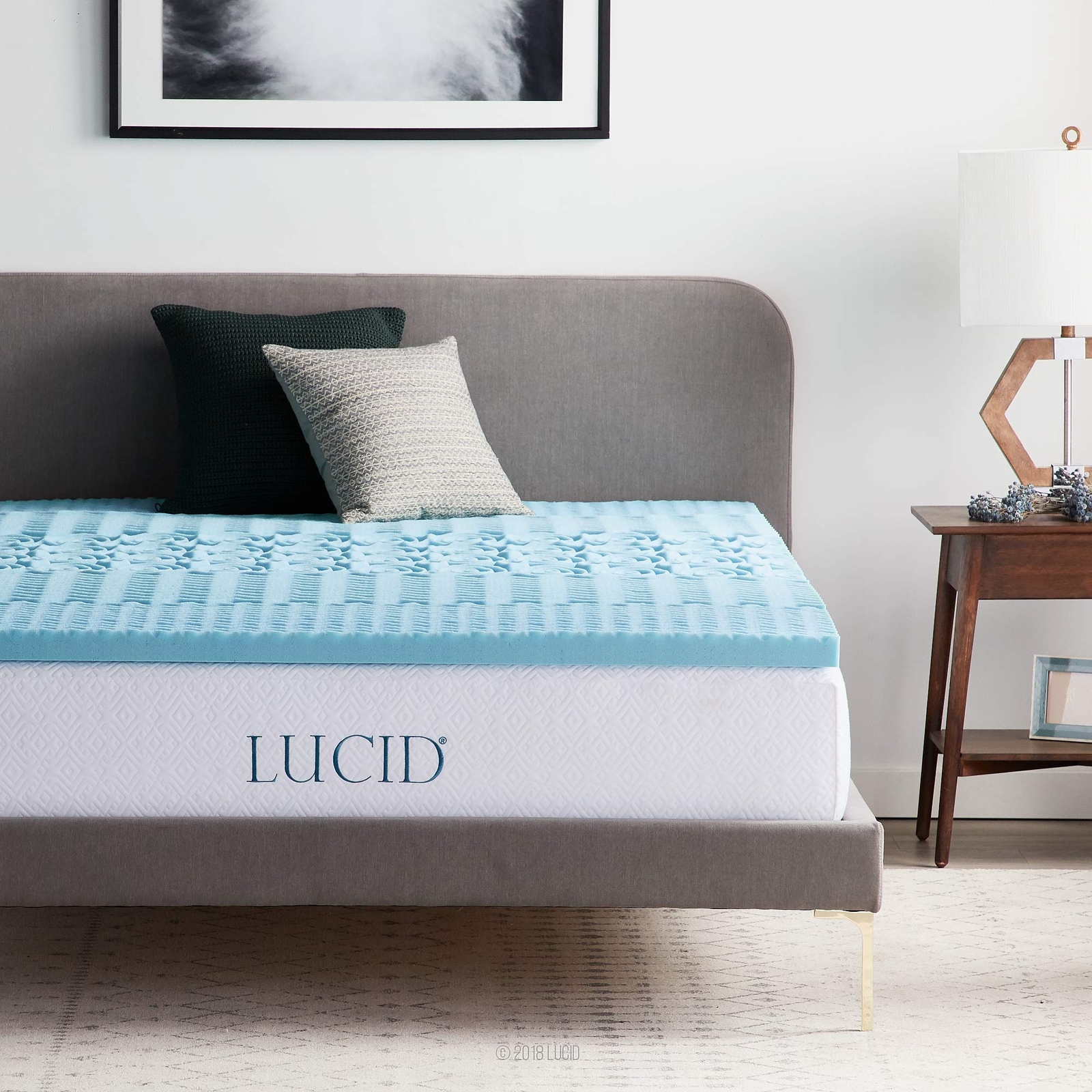 LUCID Topper Matrimoniale | 5 Zone Ergonomiche | Coprimaterasso in Memory Foam c