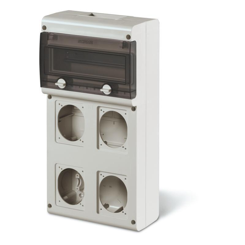 SCAME 632.4500-000 QUADRO BLOCK VUOTO 4 PRESE + MODULARE DA PARETE IP66