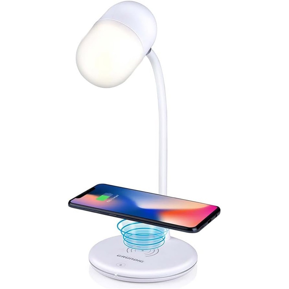 Grundig Lampada da scrivania Led 3-in-1 Wireless Phone Charger e Altoparlante