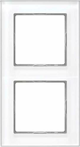 Jung cornice vetro 2 Fach Serie A Creation Alpinweiss, 1 pezzi, AC 582 GL WW (D6