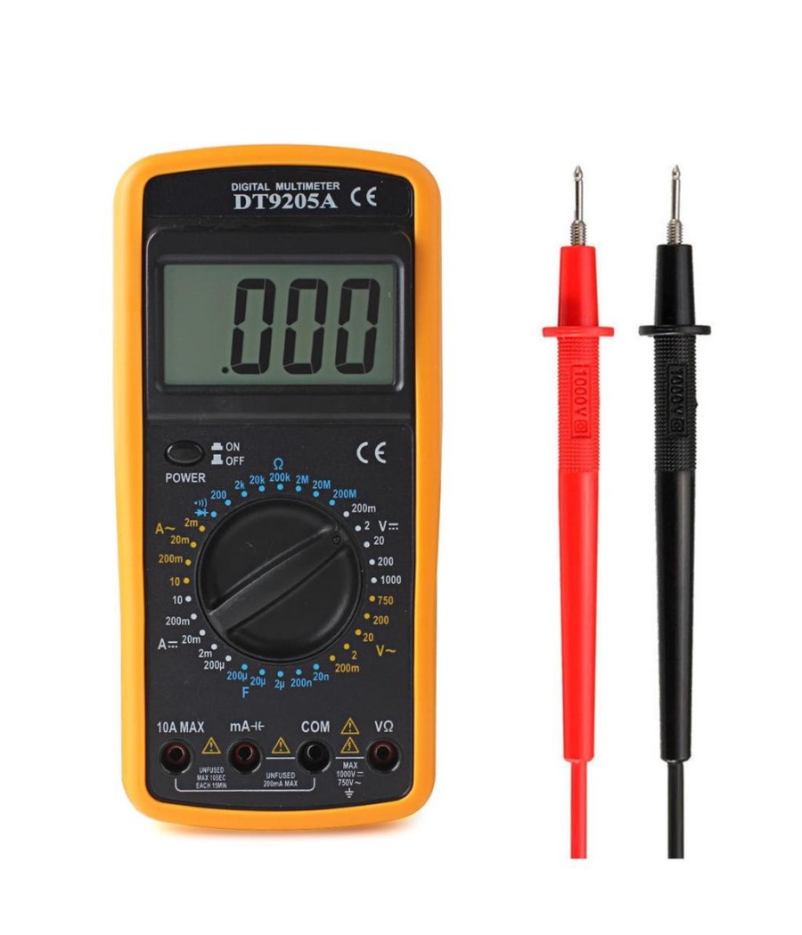 Tester Multimeter Multimetro Digitale Pro Tester Professionale Con Cavi Dt9205a