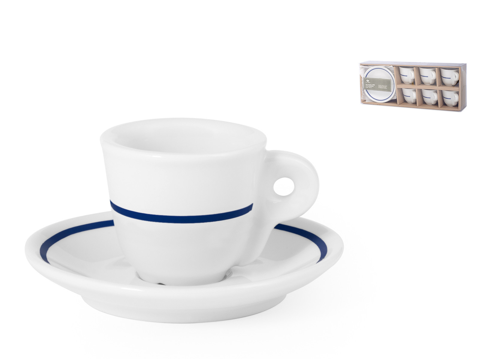 Royal Norfolk Confezione 6 tazze caffè con piatto cc 65.