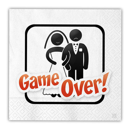 Tovaglioli 33x33 cm Game Over 16 pz