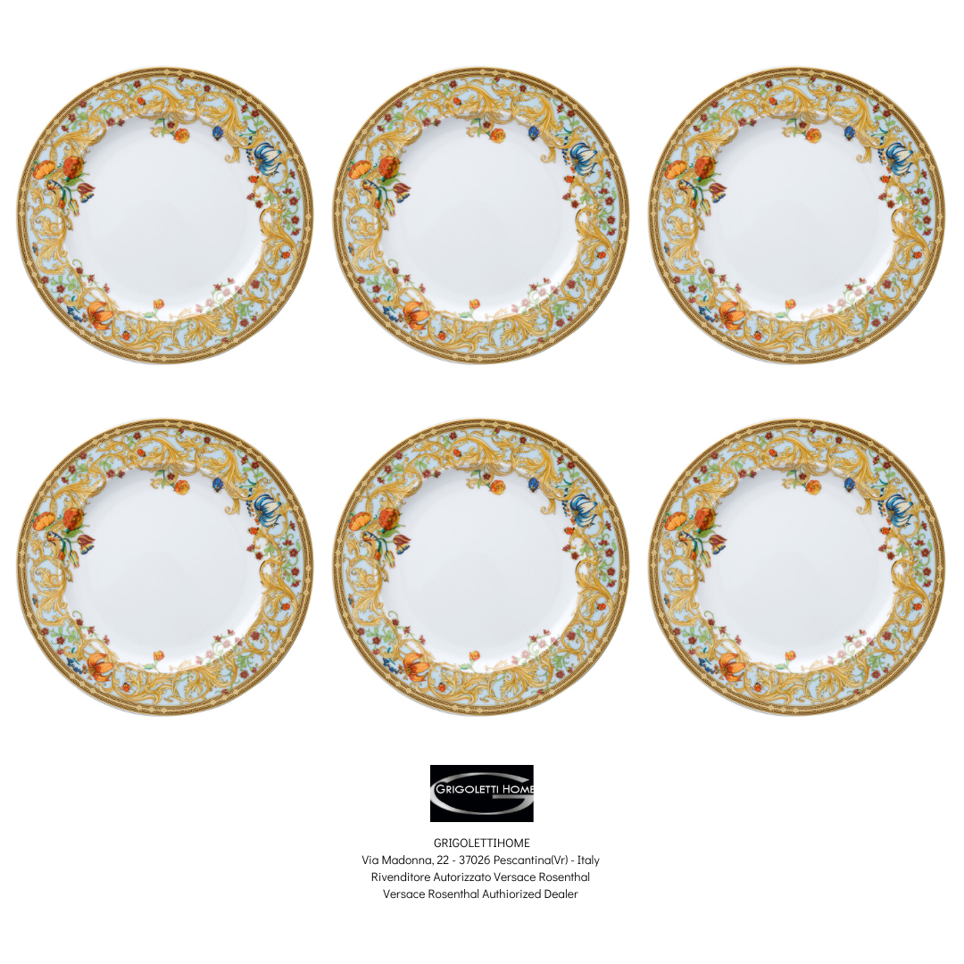 Versace Rosenthal - Le Jardin de Versace - Set 6 Piatti Piani cm 27 inch 10.62