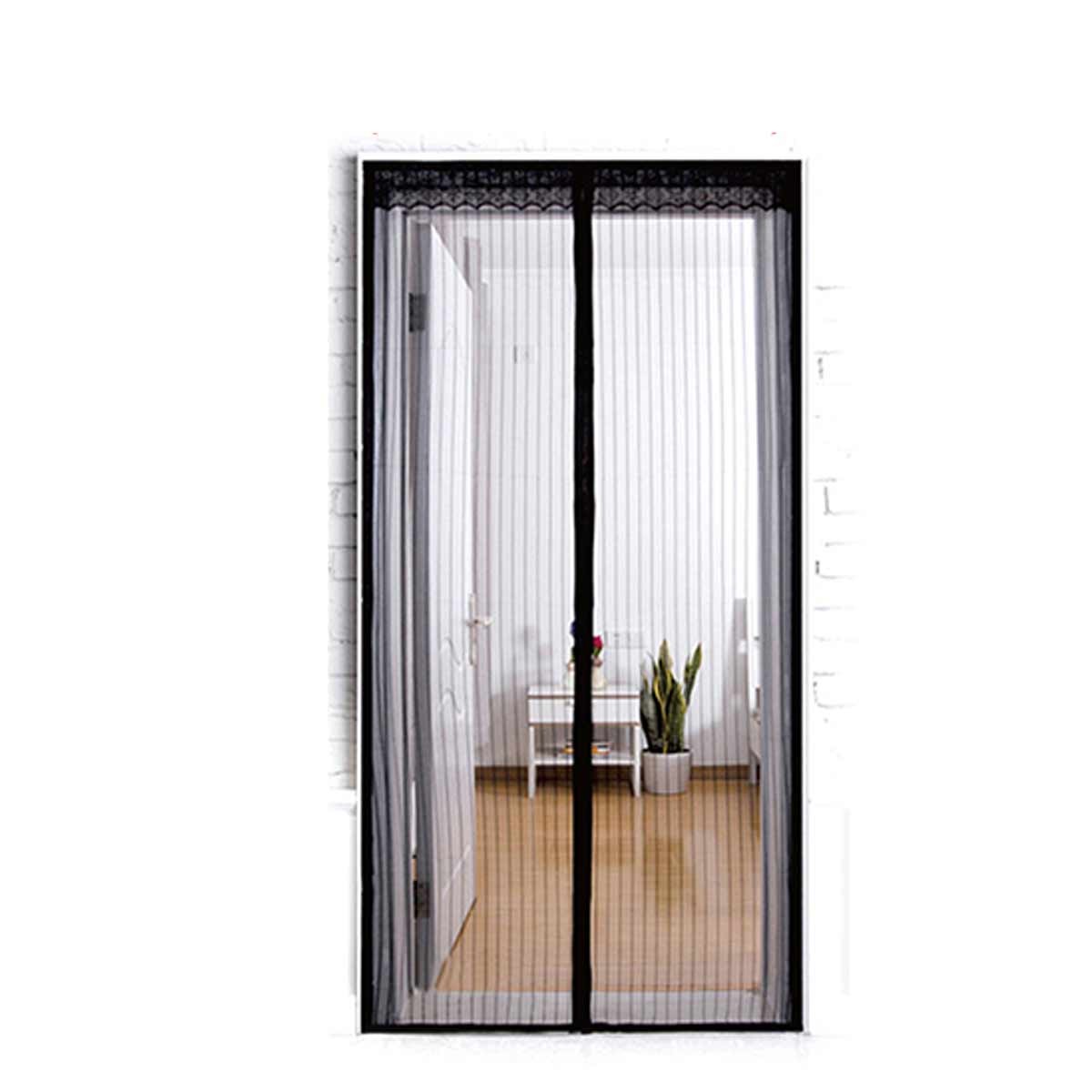Tenda Zanzariera Magnetica Nera Per Porta Finestra Con Adesivo In Velcro Misura