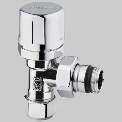VALVOLA D'ARREDO A SQUADRA TERMOSTATICA CROMO  1/2 x 2419     ARTECLIMA