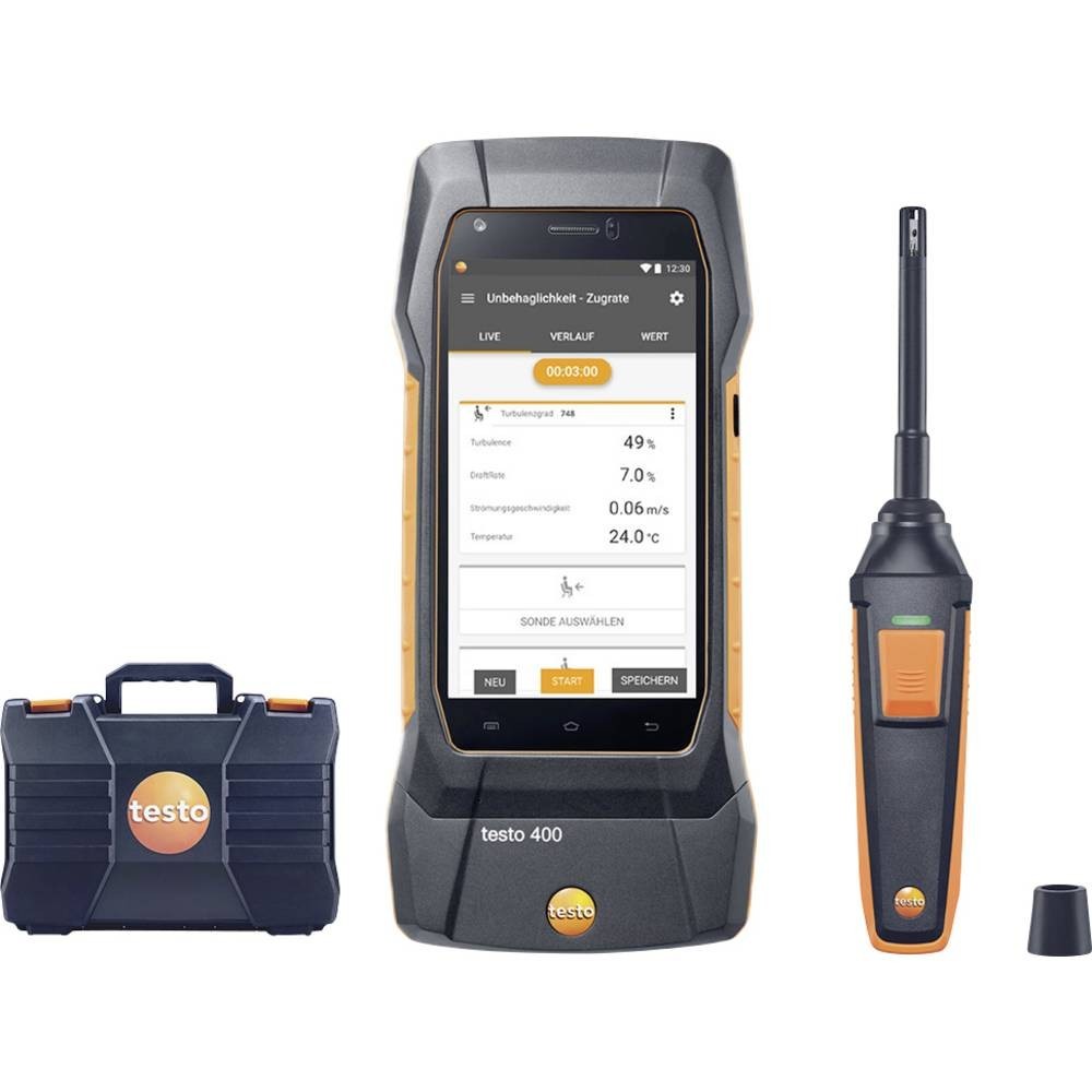 testo 400 - Gebrauchsnormal Set Kit misurazioni ambientali Temperatura,