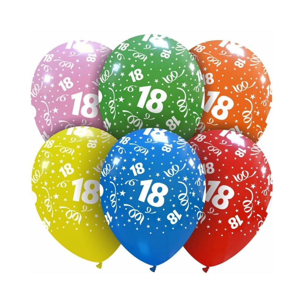 Palloncini Biodegradabili Lattice stampa 18 anni colorati 30 Cm 20 PZ