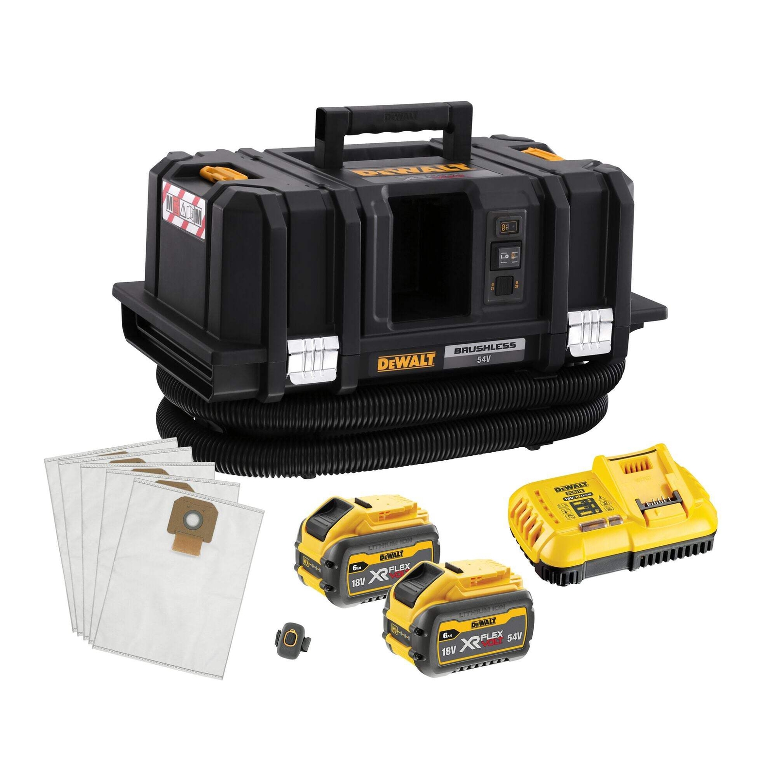 DEWALT DCV586MT2-QW Aspiratore solidi/liquidi 2 batterie XR Flexvolt 18/54V 6.0