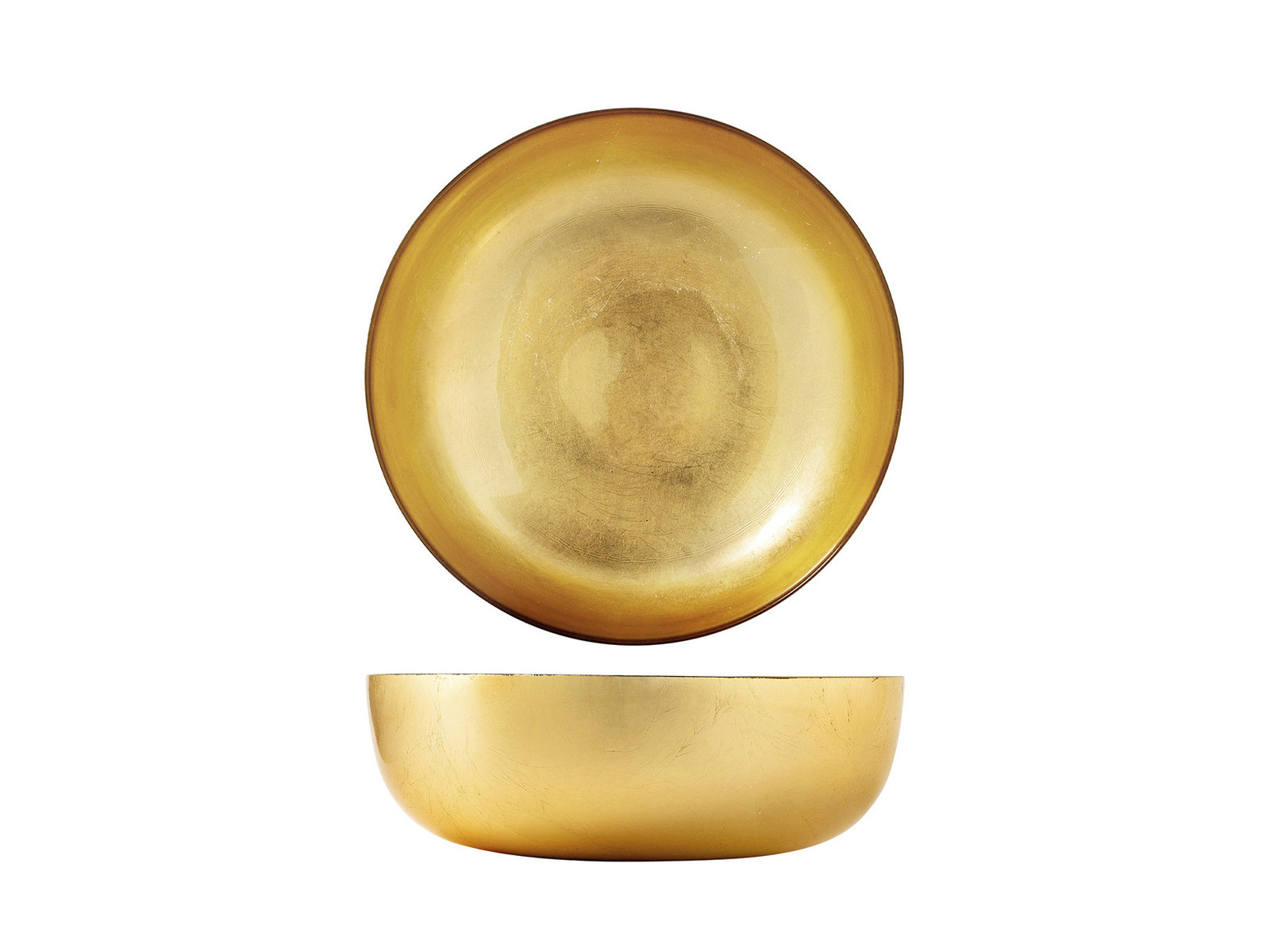 Coppa H&H Goldie Foglia Oro Cm21,5 Vetro