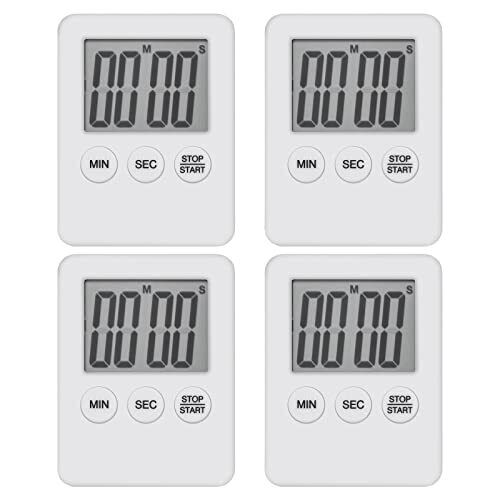 4 Pezzi Timer da Cucina, Mini Timer, Timer Regolabile Multifunzione (y2A)