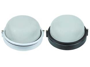 PLAFONIERA TONDA IN ALLUMINIO PER ESTERNO  60w IP54 ø mm.180x115h. nero    SY...