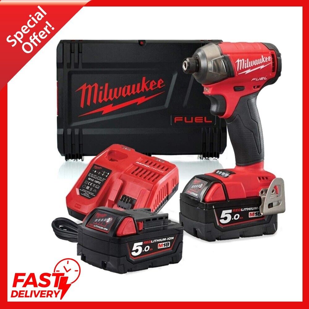 ✨ ✅Milwaukee Avvitatore a percussione Fuel M18 FQUID-502 x con 2 batterie