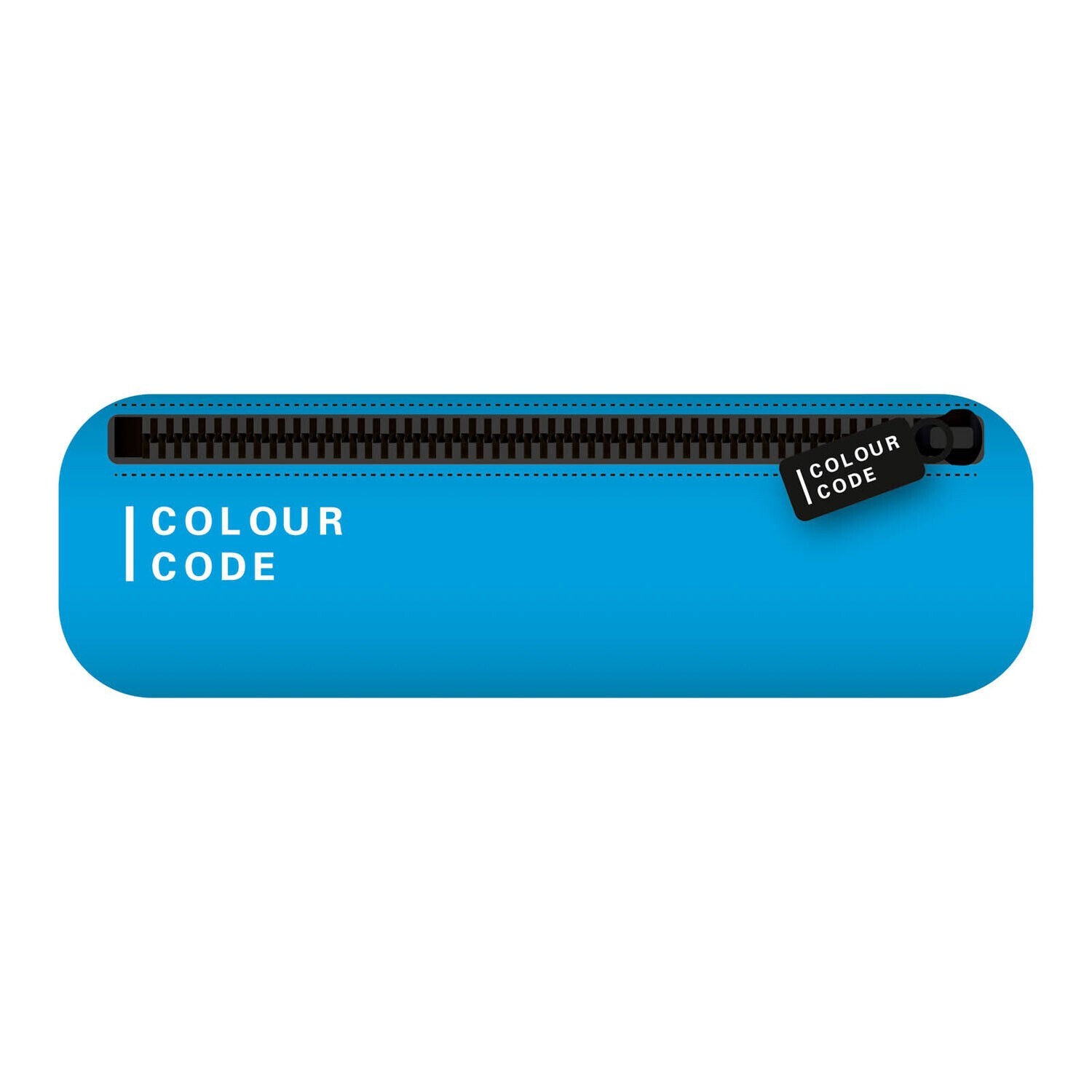 ASTUCCIO IN SILICONE tombolino COLOUR CODE bustina AZZURRO con cerniera