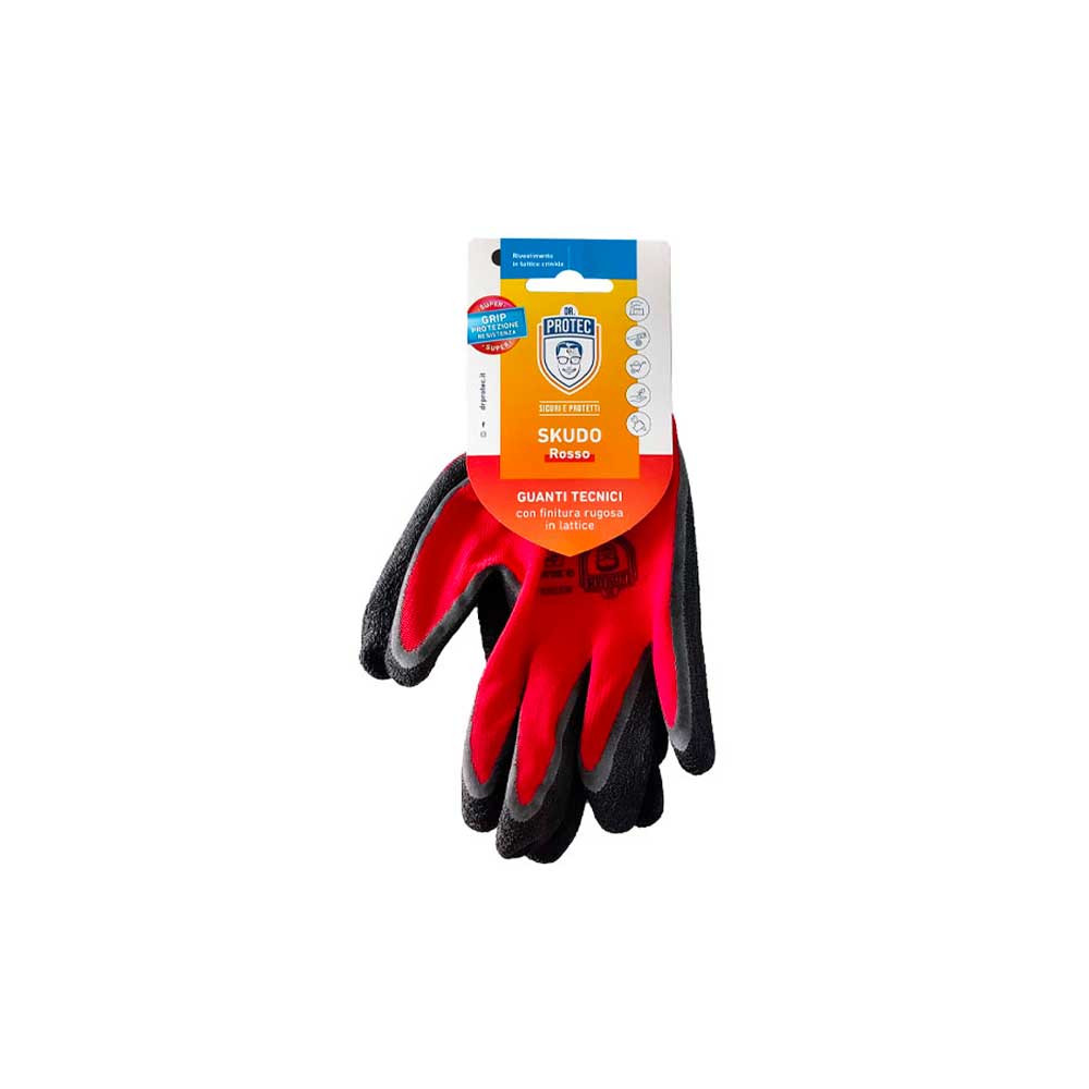Dr Protec Guanti Da Lavoro Riutilizzabili Colore Rosso Taglia L