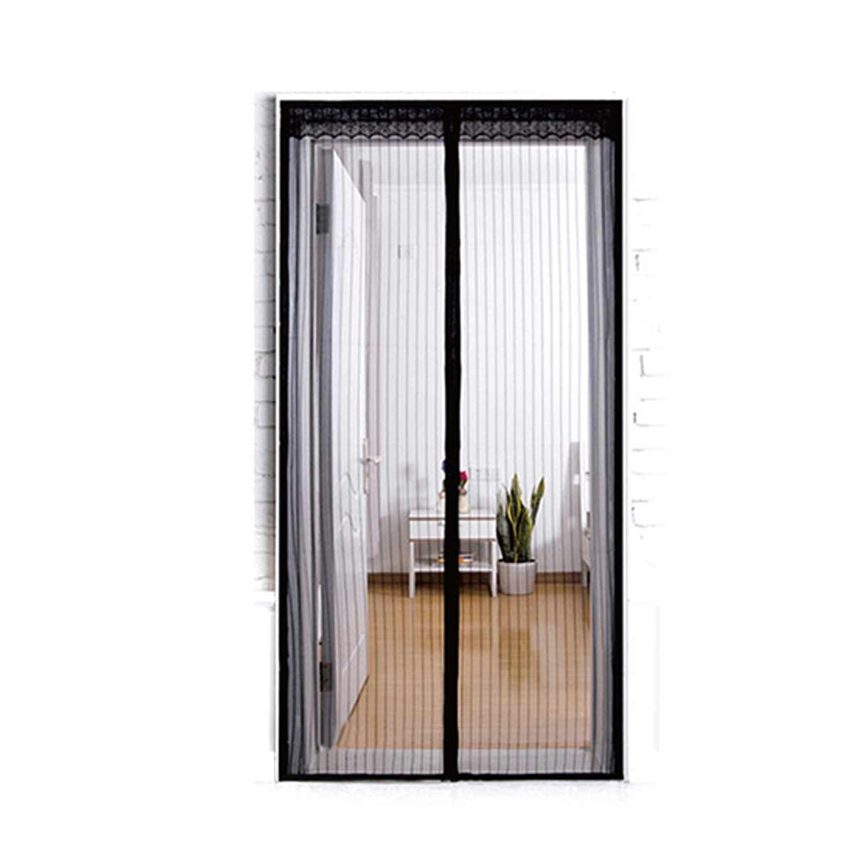 Tenda Zanzariera Magnetica Nera Per Porta Finestra Con Adesivo In Velcro Misura
