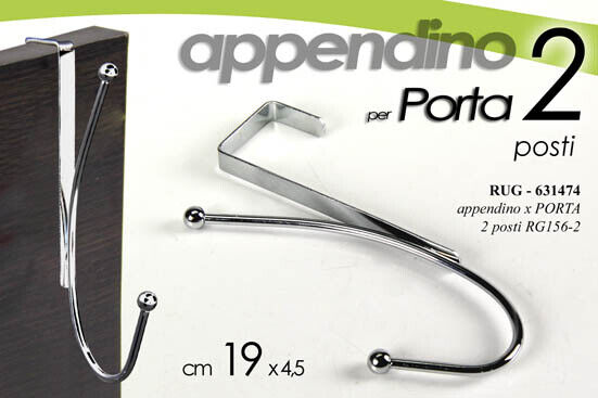 GANCIO DA PORTA Attaccapanni APPENDIABITI APPENDINO 3 POSTI MODERNO 19*4,5