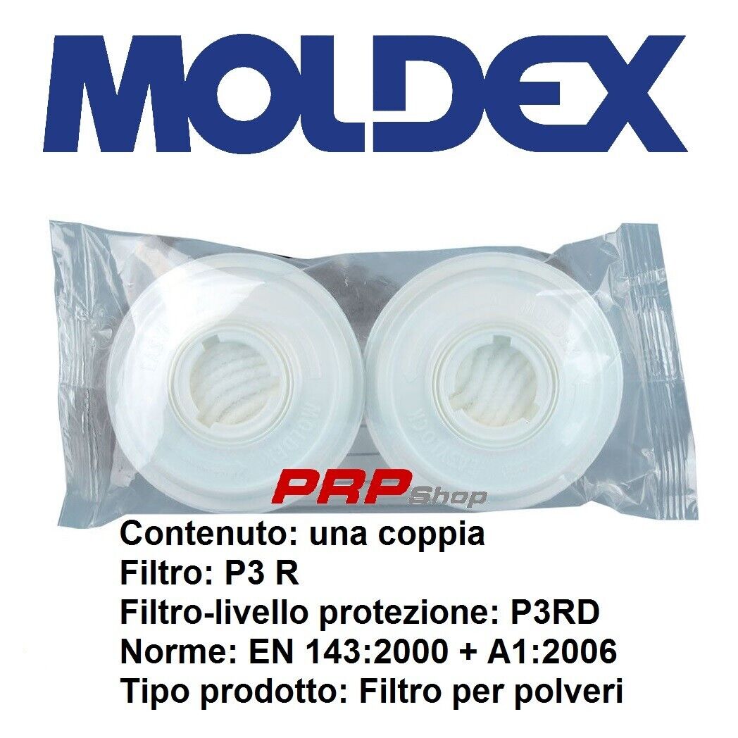 MOLDEX 9030 COPPIA FILTRI PARTICOLATI P3 R PER RESPIRATORE SERIE 9000 EASYLOCK